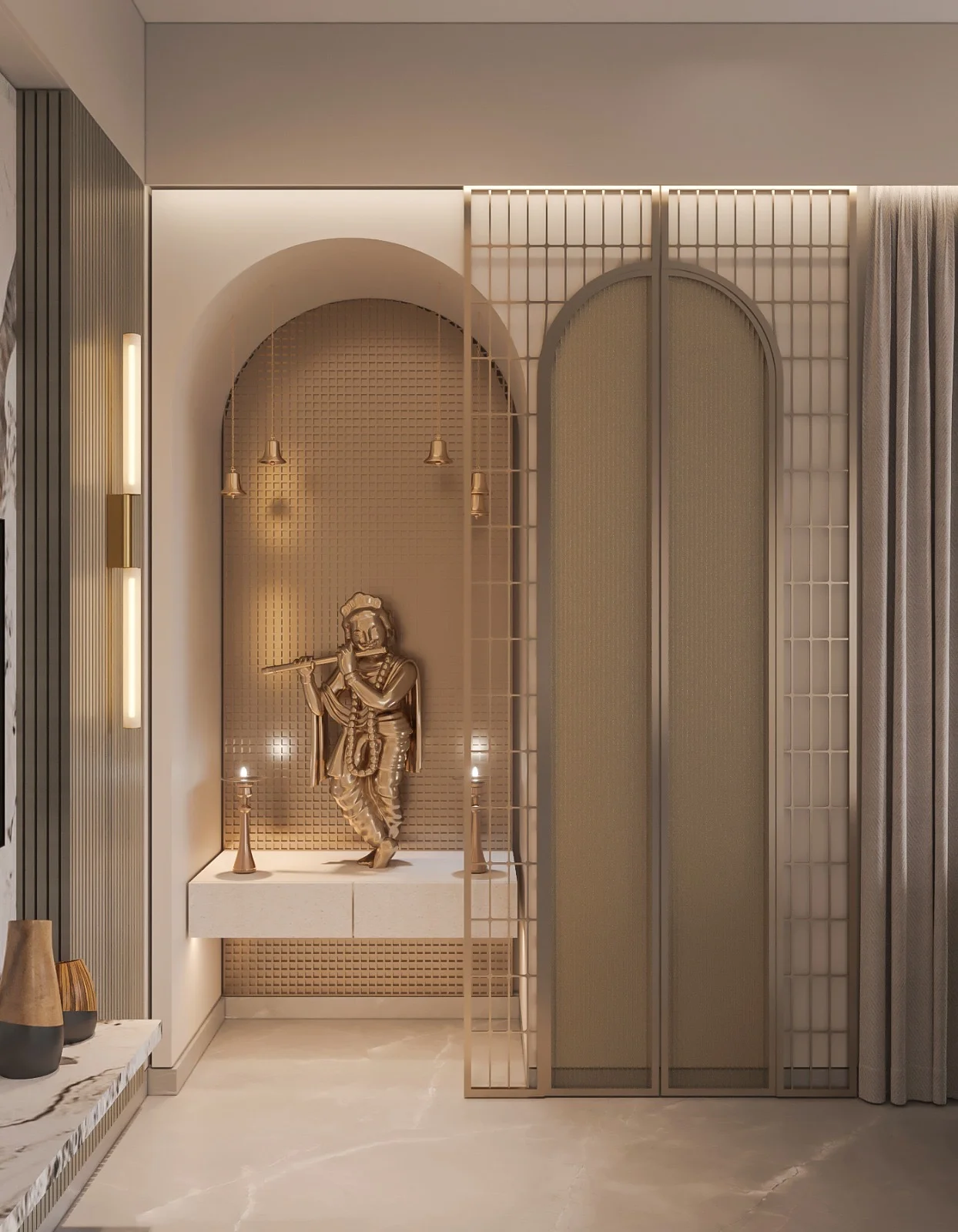 Infinity Sky mandir space for peaceful daily living